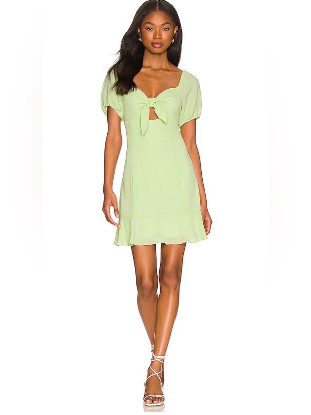 NWT BCBGeneration Light Green Tie-Front Mini Dress